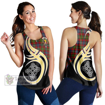 Foster Tartan Women's Racerback Tanks with Family Crest and Celtic Symbol Style 4XL - Tartan Vibes Clothing