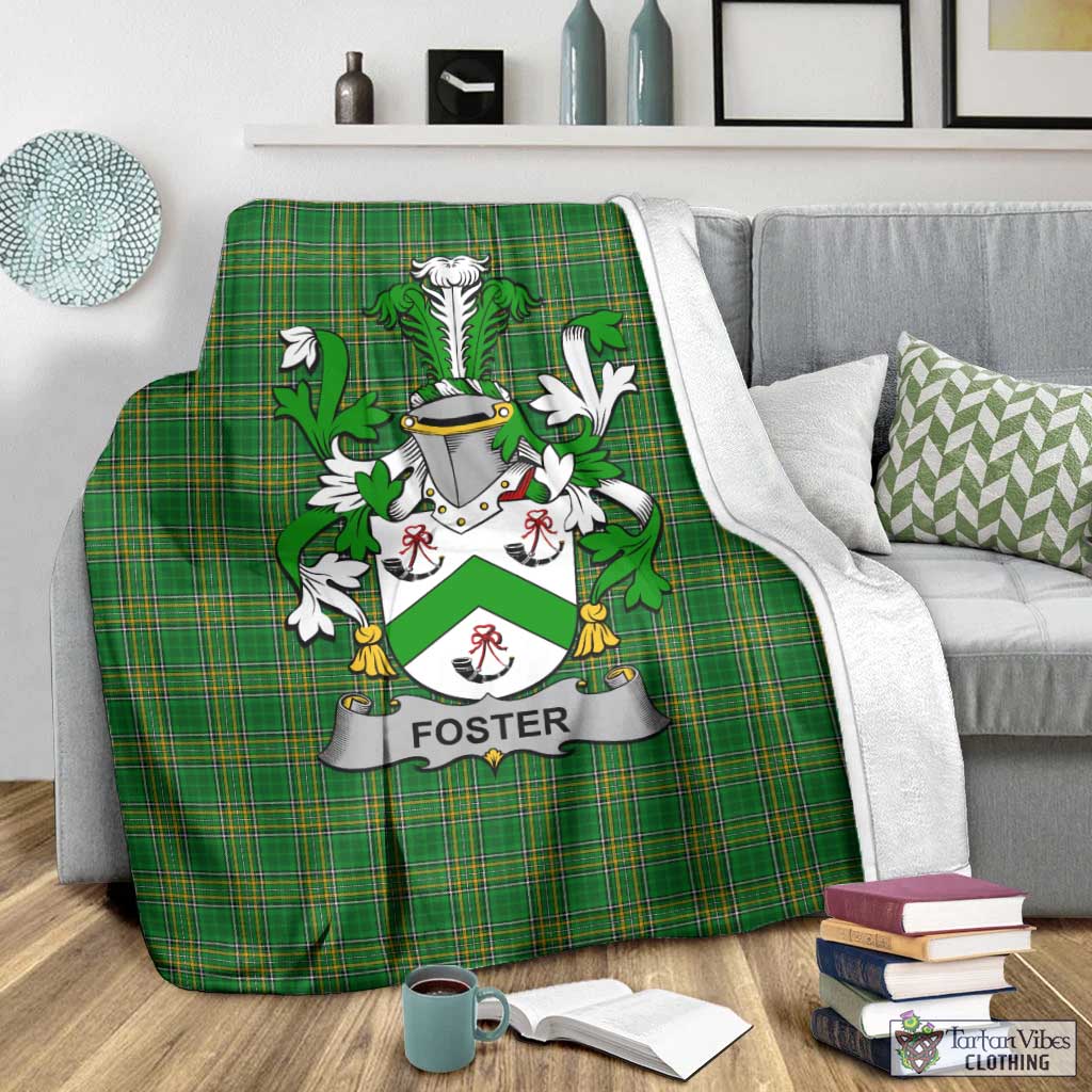 Foster Irish Clan Tartan Blanket with Coat of Arms - Tartan Vibes Clothing
