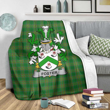 Foster Irish Clan Tartan Blanket with Coat of Arms