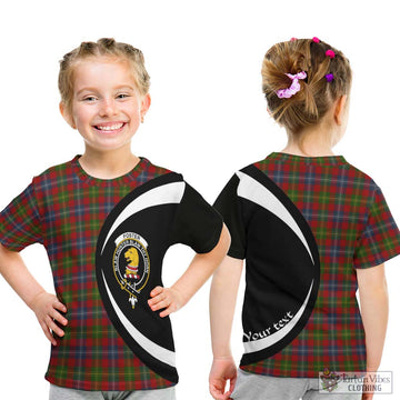 Foster Tartan Kid T-Shirt with Family Crest Circle Style