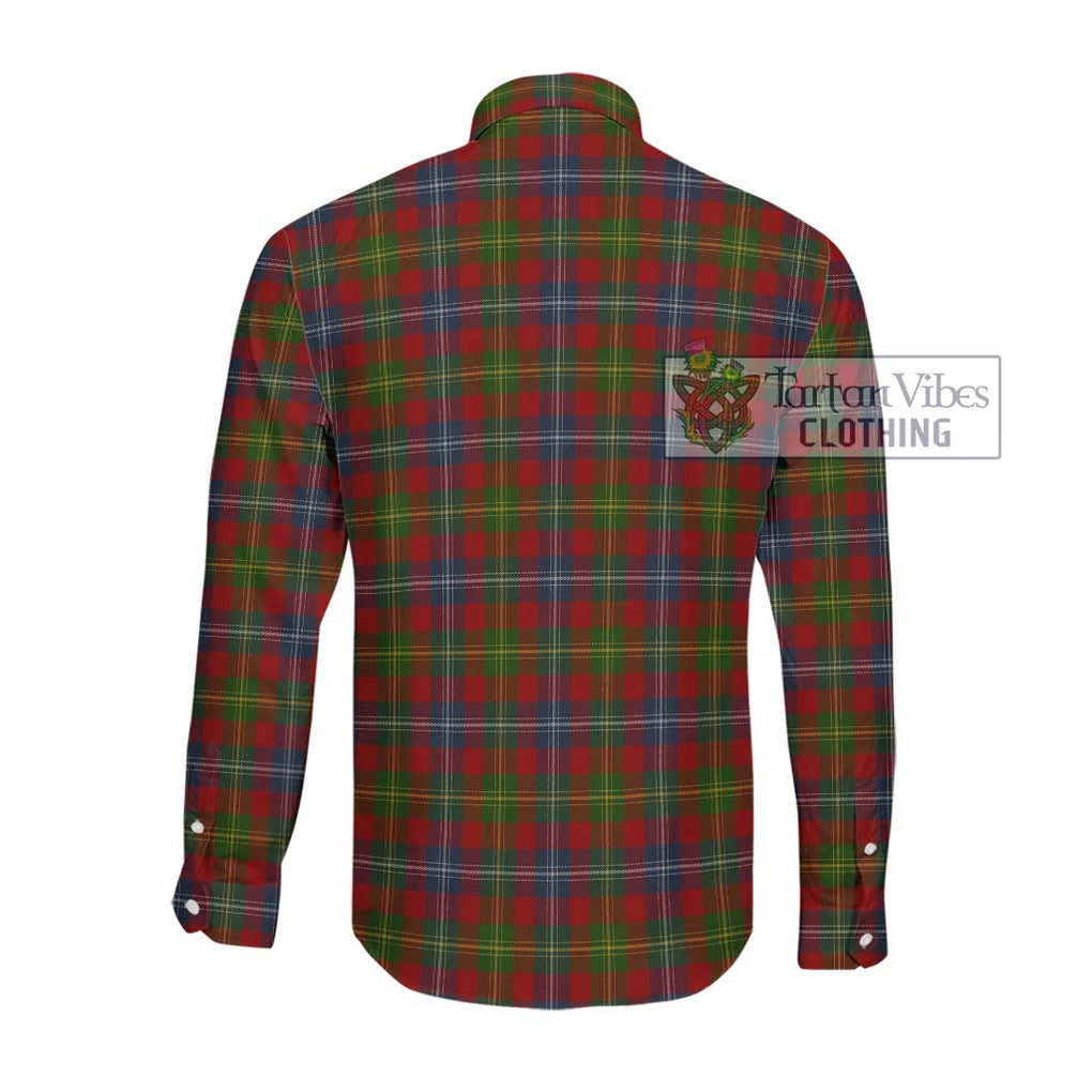 Foster Tartan Long Sleeve Button Shirt with Family Crest DNA In Me Style - Tartanvibesclothing Shop