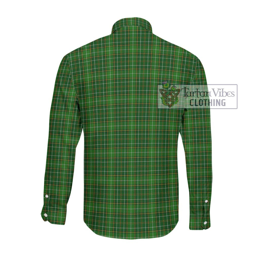Foster Hunting Tartan Long Sleeve Button Shirt with Family Crest DNA In Me Style - Tartanvibesclothing Shop