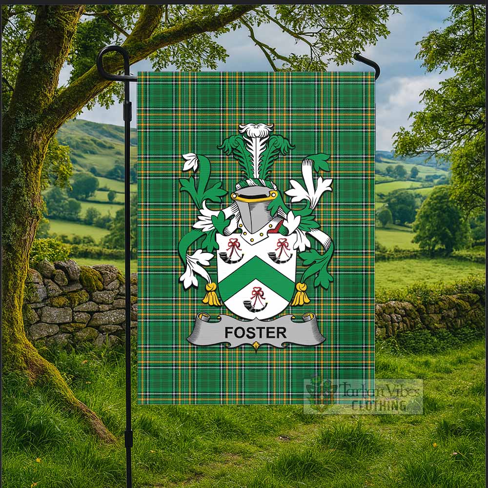 Foster Irish Clan Tartan Flag with Coat of Arms