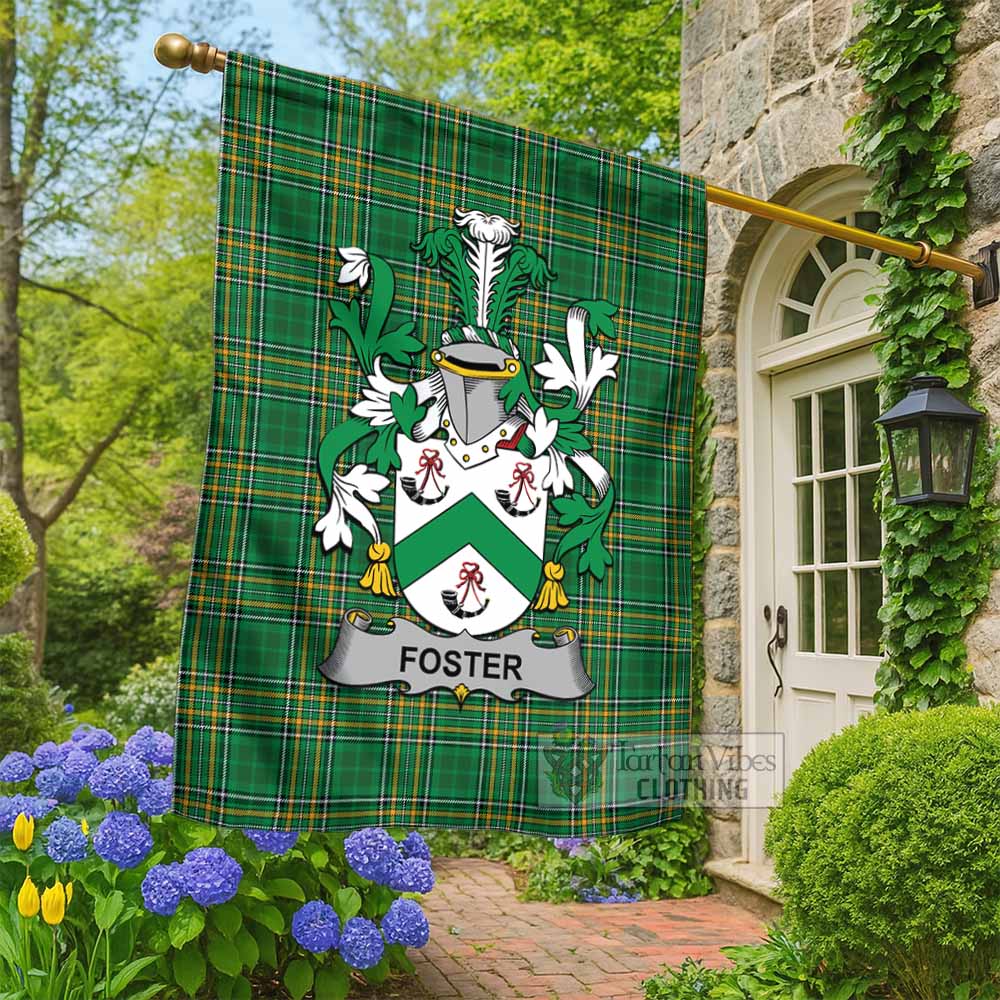 Foster Irish Clan Tartan Flag with Coat of Arms