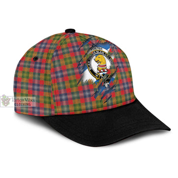 Tartan Vibes Clothing Foster Modern Tartan Classic Cap with Family Crest In Me Style