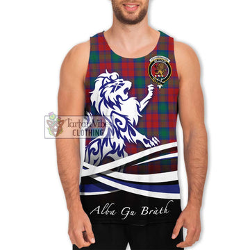 Fotheringham (Fotheringhame) Tartan Men's Tank Top with Alba Gu Brath Regal Lion Emblem Men - Tartanvibesclothing Shop