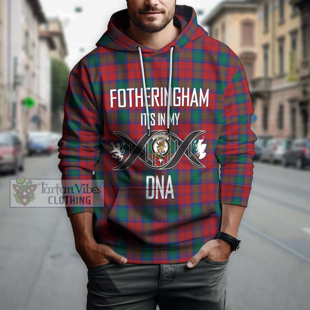 Fotheringham (Fotheringhame) Tartan Hoodie with Family Crest DNA In Me Style Pullover Hoodie - Tartanvibesclothing Shop