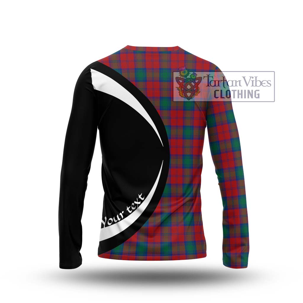 Fotheringham (Fotheringhame) Tartan Long Sleeve T-Shirt with Family Crest Circle Style - Tartan Vibes Clothing