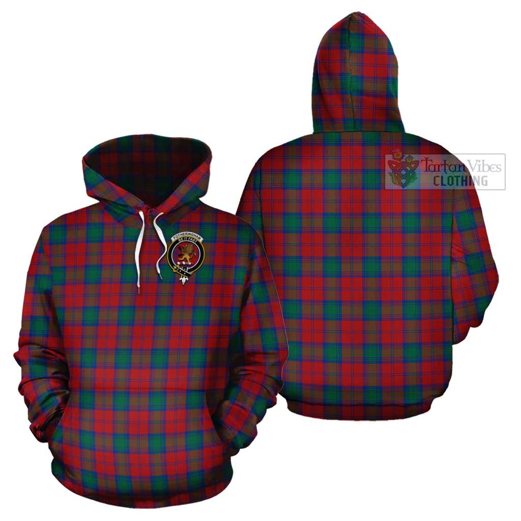 Fotheringham (Fotheringhame) Tartan Cotton Hoodie with Family Crest Pullover Hoodie - Tartan Vibes Clothing