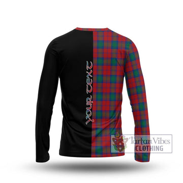 Fotheringham (Fotheringhame) Tartan Long Sleeve T-Shirt with Family Crest and Half Of Me Style - Tartanvibesclothing Shop