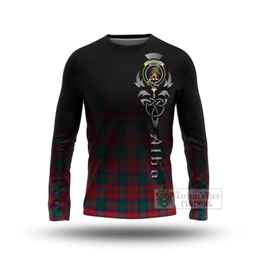 Tartan Vibes Clothing Fotheringham (Fotheringhame) Tartan Long Sleeve T-Shirt Featuring Alba Gu Brath Family Crest Celtic Inspired