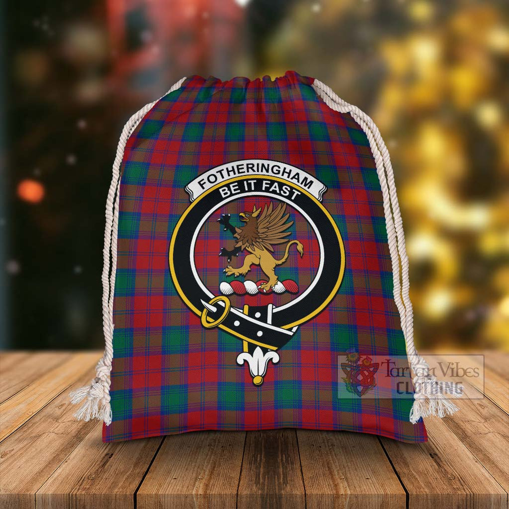 Tartan Vibes Clothing Fotheringham (Fotheringhame) Tartan Christmas Santa's Bag with Family Crest