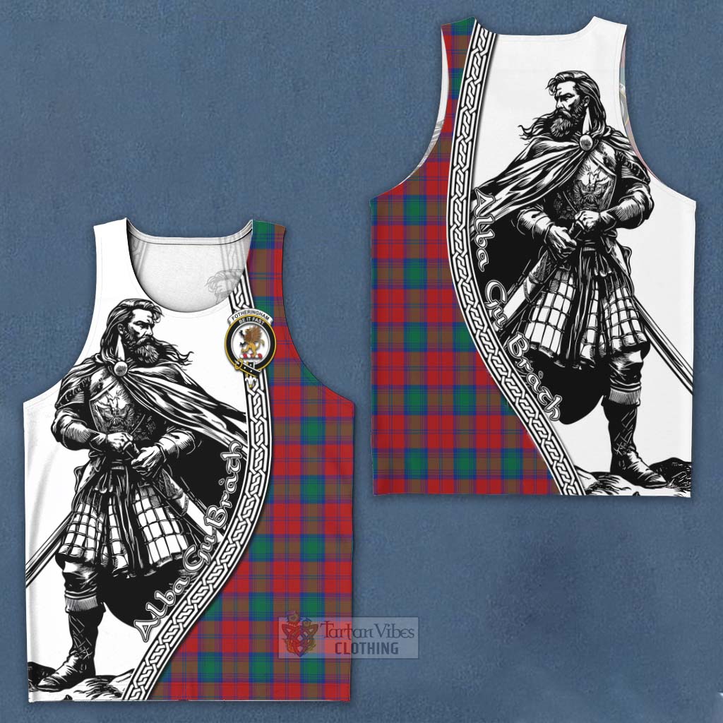 Tartan Vibes Clothing Fotheringham (Fotheringhame) Tartan Clan Crest Men's Tank Top with Highlander Warrior Celtic Style