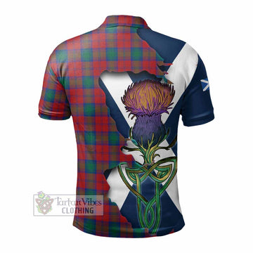 Fotheringham (Fotheringhame) Tartan Family Crest Polo Shirt Scottish Thistle Celtic Inspired