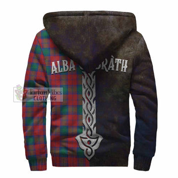 Fotheringham (Fotheringhame) Tartan Family Crest Sherpa Hoodie Alba Gu Brath Be Brave Lion Ancient Style