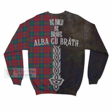 Fotheringham (Fotheringhame) Tartan Family Crest Sweatshirt Alba Gu Brath Be Brave Lion Ancient Style