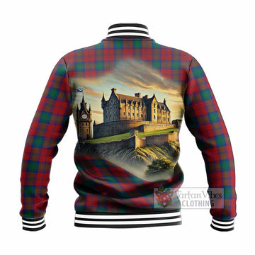 Fotheringham (Fotheringhame) Tartan Family Crest Baseball Jacket with Scottish Ancient Castle Style