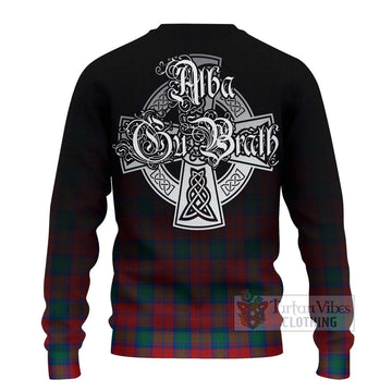 Tartan Vibes Clothing Fotheringham (Fotheringhame) Tartan Knitted Sweater Featuring Alba Gu Brath Family Crest Celtic Inspired