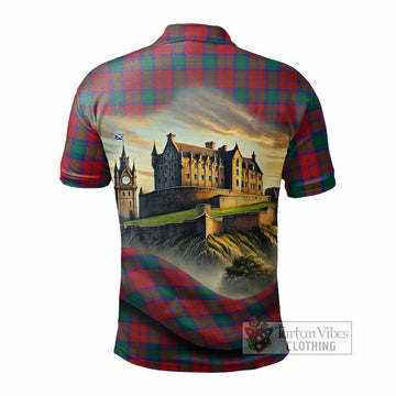 Tartan Vibes Clothing Fotheringham (Fotheringhame) Tartan Family Crest Polo Shirt with Scottish Ancient Castle Stype