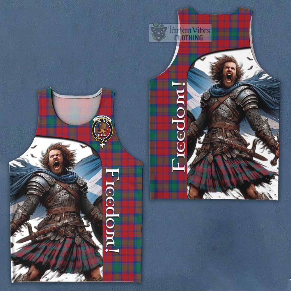 Tartan Vibes Clothing Fotheringham (Fotheringhame) Crest Tartan Men's Tank Top Inspired by the Freedom of Scottish Warrior