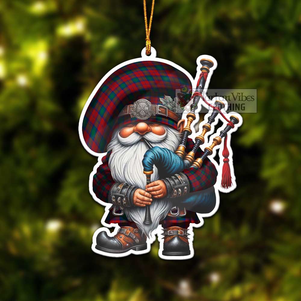 Tartan Vibes Clothing Fotheringham (Fotheringhame) Tartan Badpiper Gnome Christmas Ornament