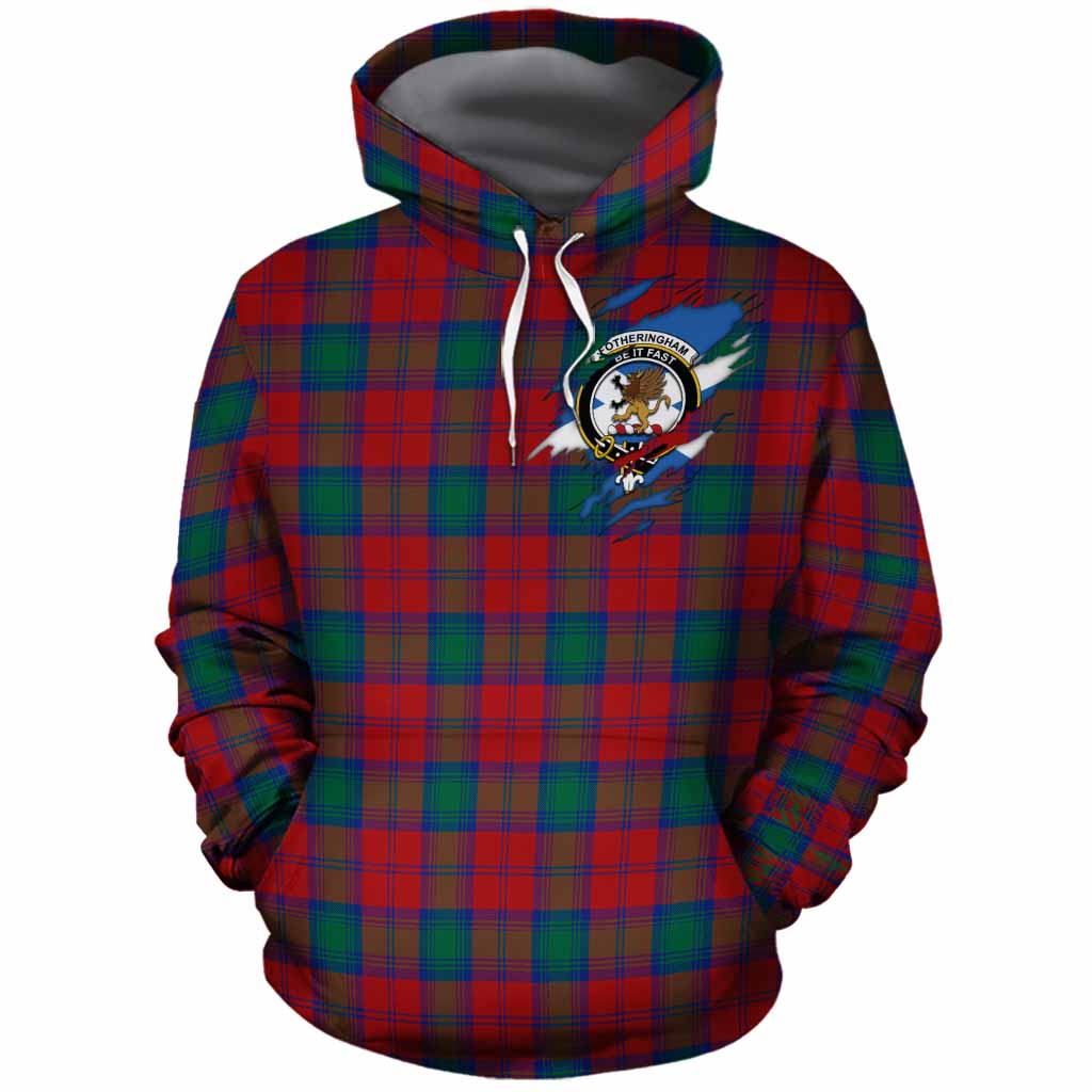 Fotheringham (Fotheringhame) Clan Crest In Me Tartan Cotton Hoodie Scotland Flag Style