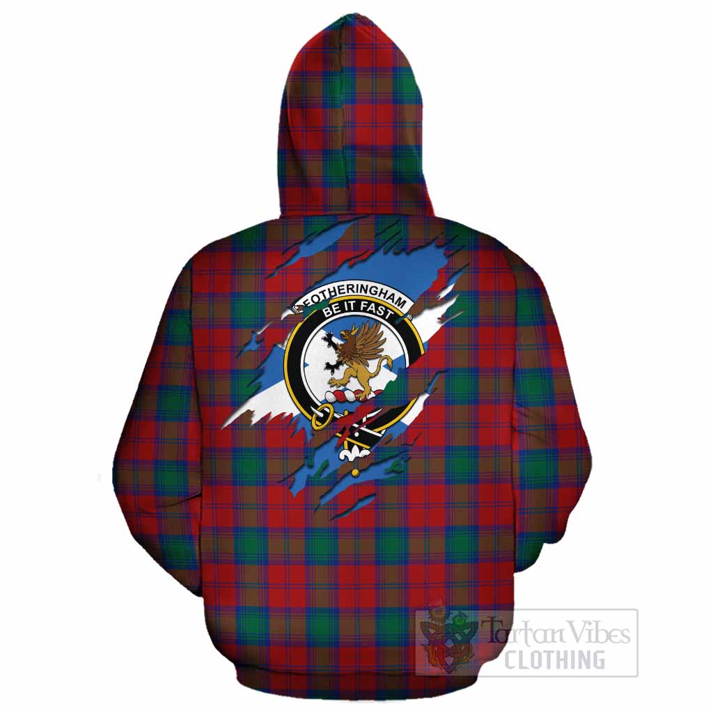 Fotheringham (Fotheringhame) Clan Crest In Me Tartan Cotton Hoodie Scotland Flag Style