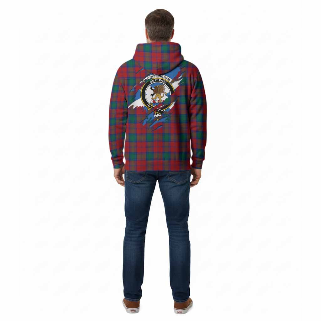Fotheringham (Fotheringhame) Clan Crest In Me Tartan Cotton Hoodie Scotland Flag Style