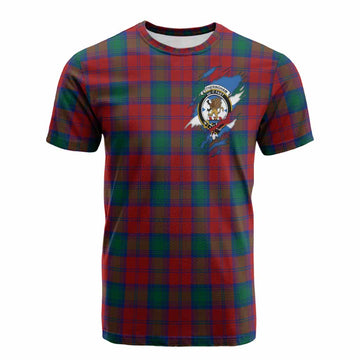 Fotheringham (Fotheringhame) Clan Crest In Me Tartan Cotton T-shirt Scotland Flag Style