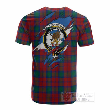 Fotheringham (Fotheringhame) Clan Crest In Me Tartan Cotton T-shirt Scotland Flag Style