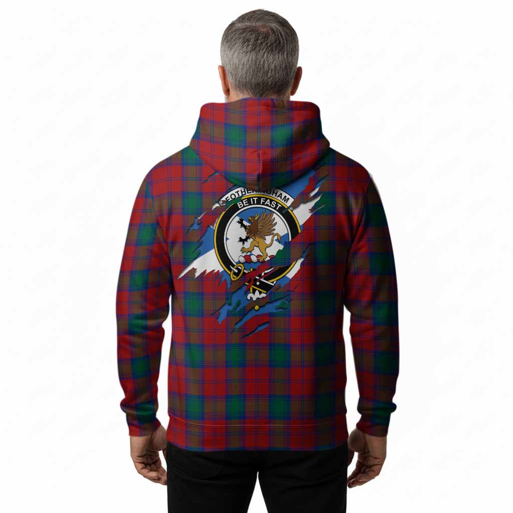 Fotheringham (Fotheringhame) Clan Crest In Me Tartan Hoodie Scotland Flag Style