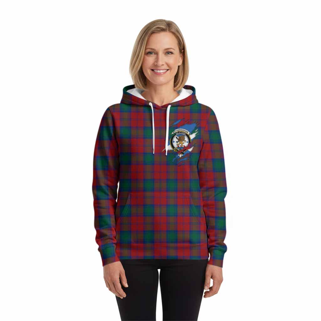 Fotheringham (Fotheringhame) Clan Crest In Me Tartan Hoodie Scotland Flag Style