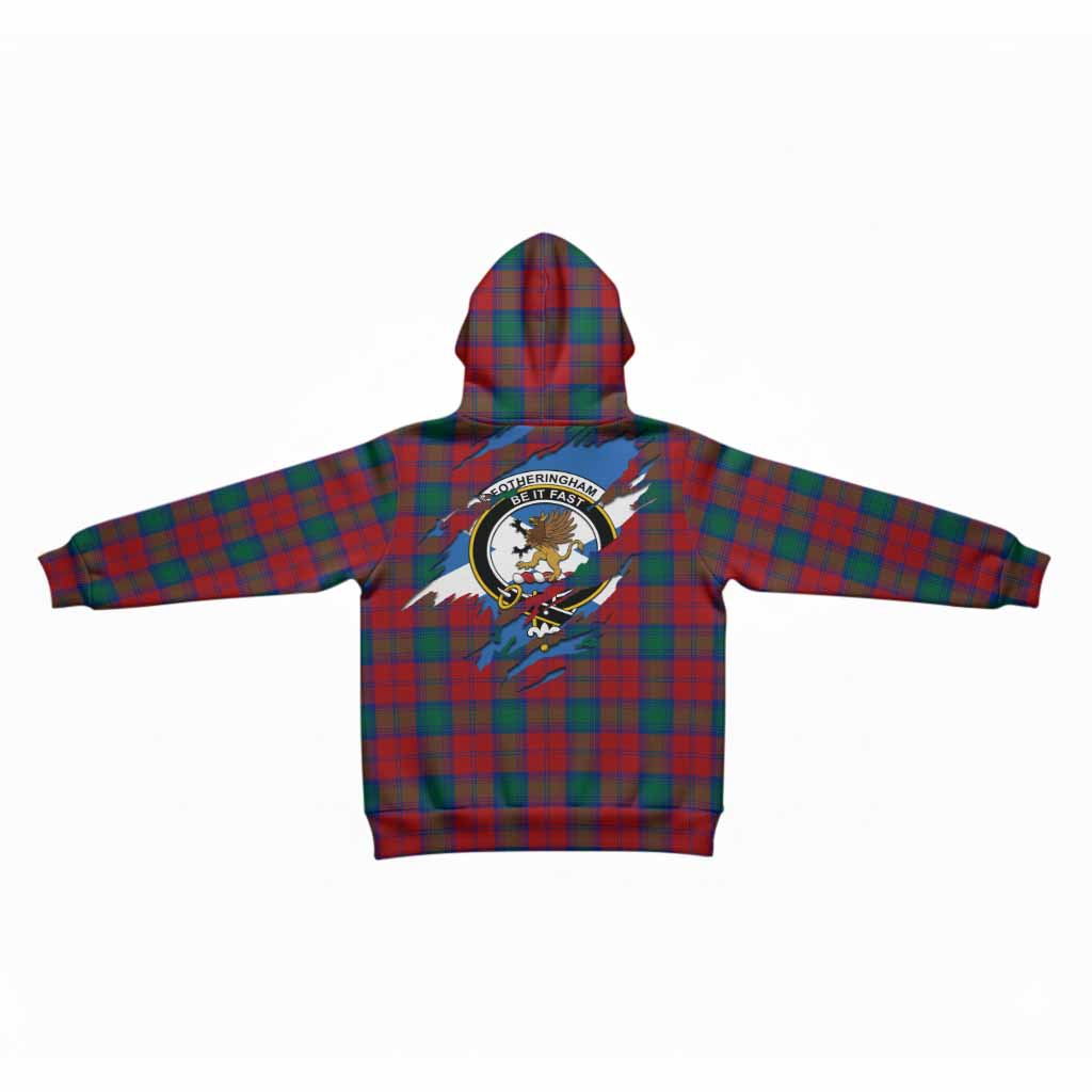 Fotheringham (Fotheringhame) Clan Crest In Me Tartan Kid Hoodie Scotland Flag Style