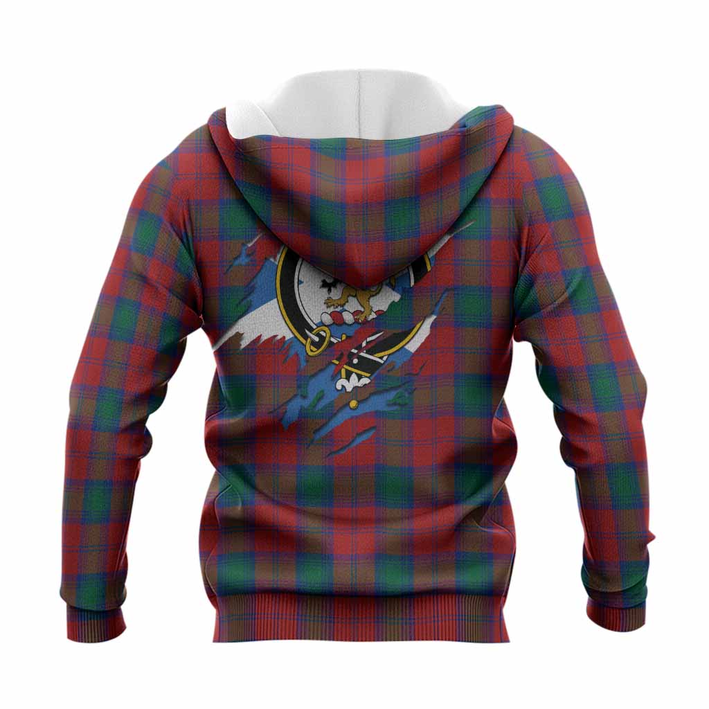 Fotheringham (Fotheringhame) Clan Crest In Me Tartan Knitted Hoodie Scotland Flag Style