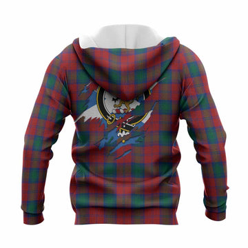 Fotheringham (Fotheringhame) Clan Crest In Me Tartan Knitted Hoodie Scotland Flag Style
