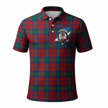 Fotheringham (Fotheringhame) Clan Crest In Me Tartan Polo Shirt Scotland Flag Style
