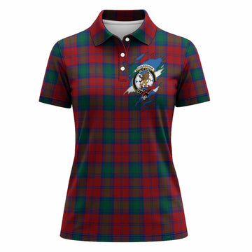 Fotheringham (Fotheringhame) Clan Crest In Me Tartan Women Polo Shirt Scotland Flag Style