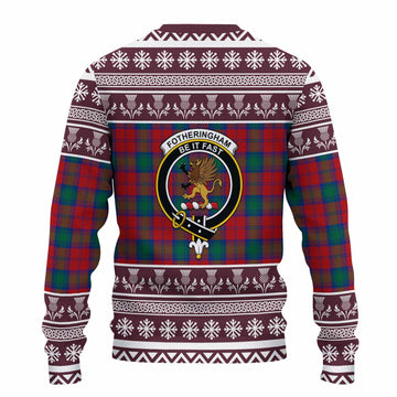 Fotheringham (Fotheringhame) Clan Tartan Christmas Ugly Sweater with Family Crest