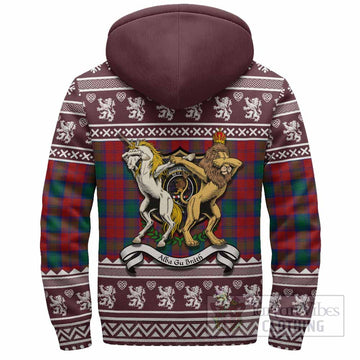Fotheringham (Fotheringhame) Clan Tartan Crest Christmas Fleece Hoodie Coat of Arms Funny Style