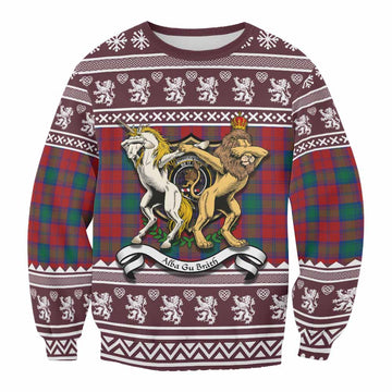 Fotheringham (Fotheringhame) Clan Tartan Crest Christmas Sweatshirt Coat of Arms Funny Style