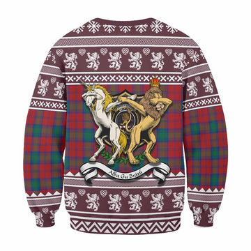 Fotheringham (Fotheringhame) Clan Tartan Crest Christmas Sweatshirt Coat of Arms Funny Style