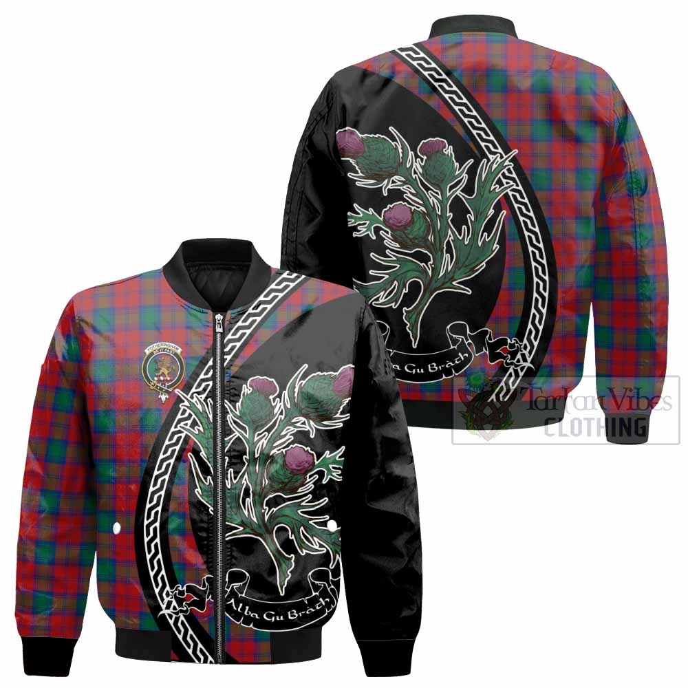 Fotheringham (Fotheringhame) Family Crest Tartan Bomber Jacket Alba Thistle Inspired - Tartan Vibes Clothing