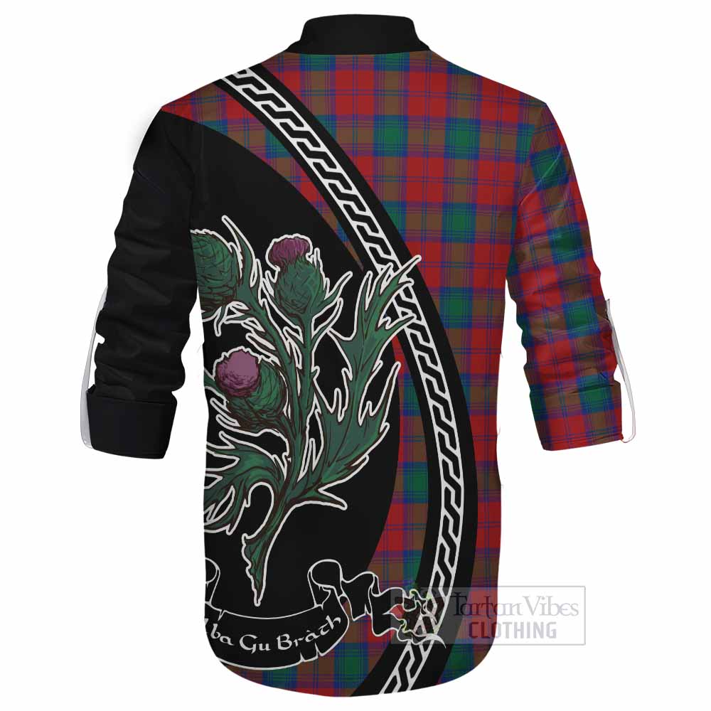 Fotheringham (Fotheringhame) Family Crest Tartan Ghillie Shirt Alba Thistle Inspired - Tartan Vibes Clothing