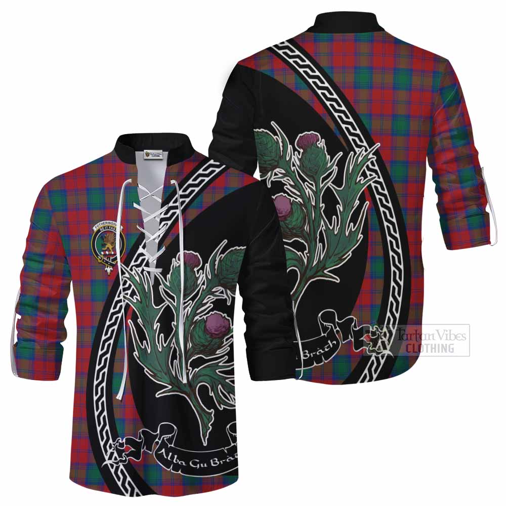 Fotheringham (Fotheringhame) Family Crest Tartan Ghillie Shirt Alba Thistle Inspired - Tartan Vibes Clothing