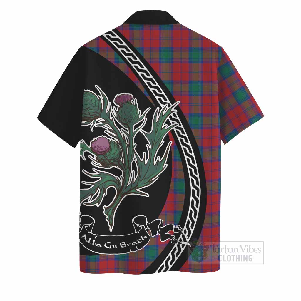 Fotheringham (Fotheringhame) Family Crest Tartan Hawaiian Shirt Alba Thistle Inspired - Tartan Vibes Clothing