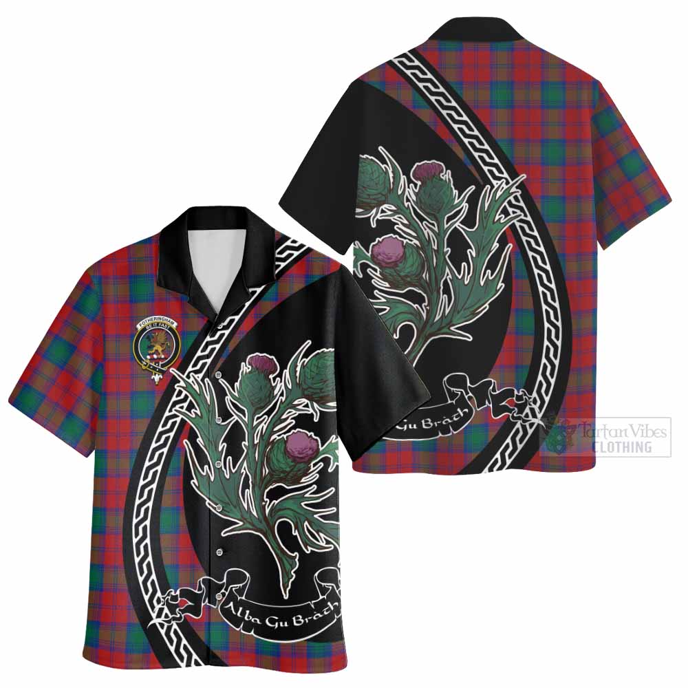 Fotheringham (Fotheringhame) Family Crest Tartan Hawaiian Shirt Alba Thistle Inspired - Tartan Vibes Clothing