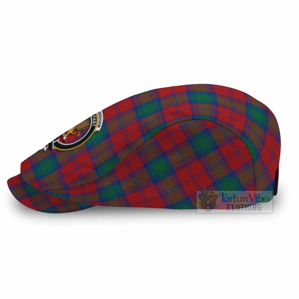 Fotheringham (Fotheringhame) Family Crest Tartan Jeff Cap, Tartan Flat Cap