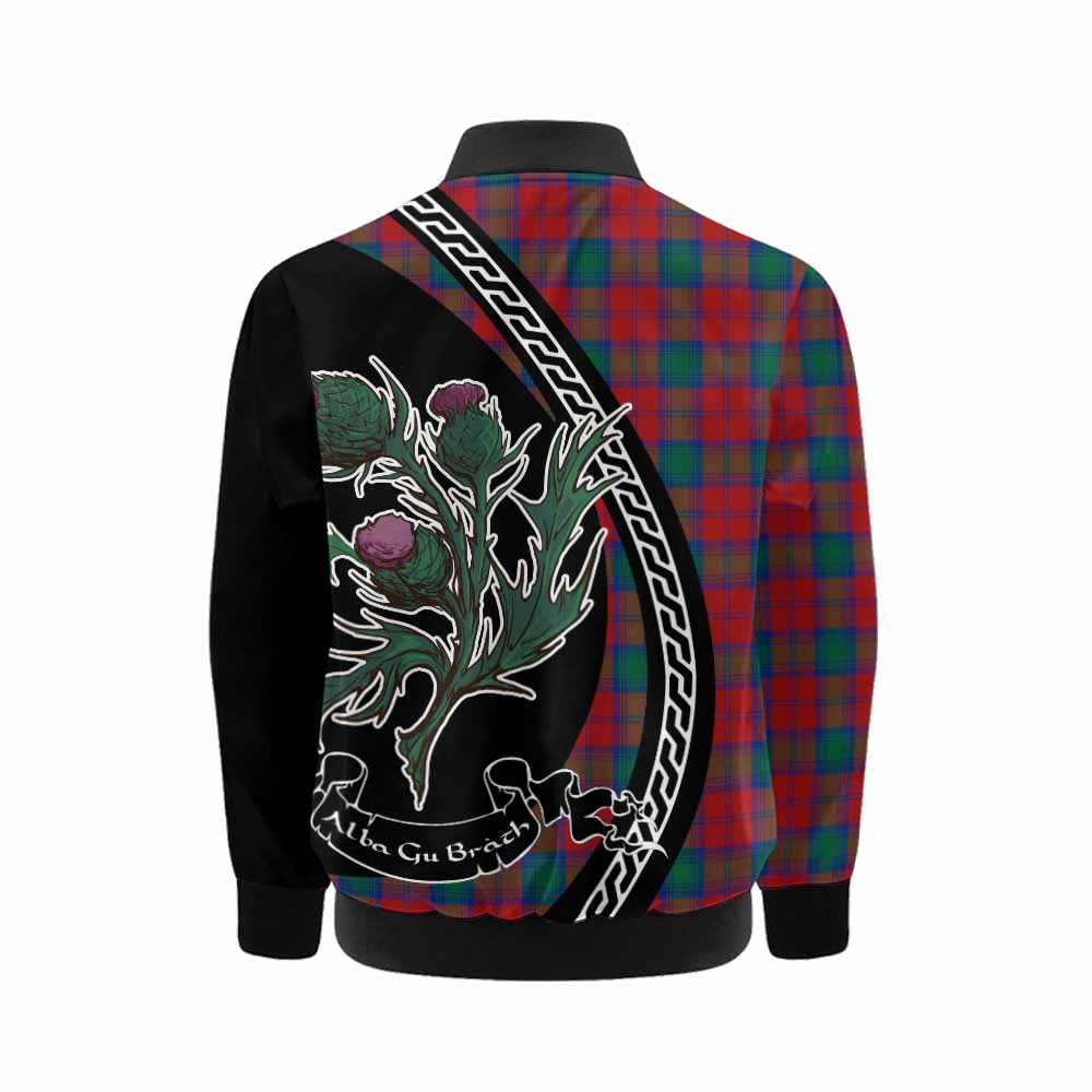 Fotheringham (Fotheringhame) Family Crest Tartan Kid Bomber Jacket Alba Thistle Inspired - Tartan Vibes Clothing