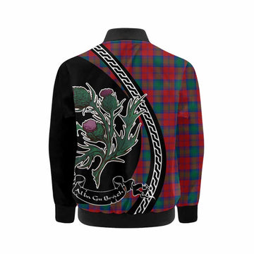 Fotheringham (Fotheringhame) Family Crest Tartan Kid Bomber Jacket Alba Thistle Inspired - Tartan Vibes Clothing