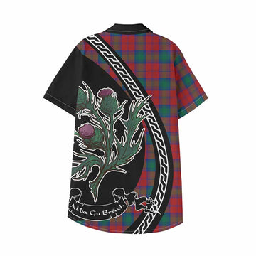 Fotheringham (Fotheringhame) Family Crest Tartan Kid Hawaiian Shirt Alba Thistle Inspired - Tartan Vibes Clothing